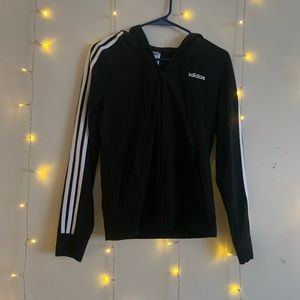 Womens Adidas track jacket NWT. Black with white stripes.